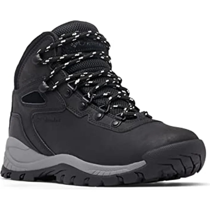 Columbia NEWTON RIDGE™ PLUS Damen Wanderschuhe, wasserfest mit Techlite Zwischensohle und Omni-Grip Sohle, Schwarz/Chalk, Größe 39.5