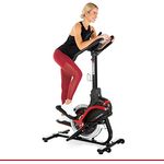 HAMMER Cross Stepper, Mix aus Crosstrainer- und Stepper-Workout, Tablet- und Smartphonehalterung, Fitness-Apps, max. Gewichtsbelastung 130 kg, 108 x 50 x 154 cm