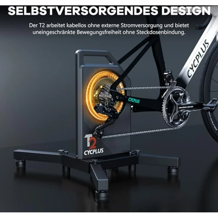 CYCPLUS Inteligentny Trenaer Rowerowy Cycplus T2, Direktantriebsergometer mit 2.200 Watt Leistung und Bluetooth/ANT+ Kompatibilität – Bild 5