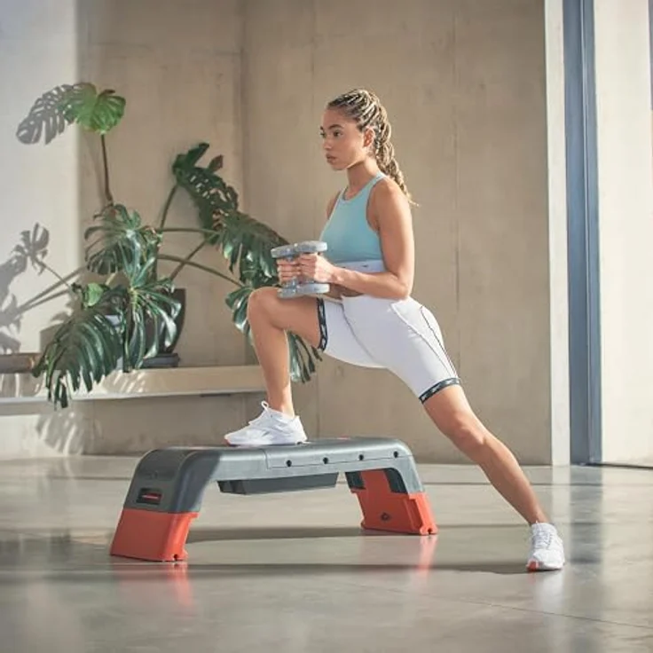 Reebok Steppbrett, verstellbare Plattform für Heimtraining mit Neigungs- und Höhenverstellung, 121 x 33 x 35 cm – Bild 7