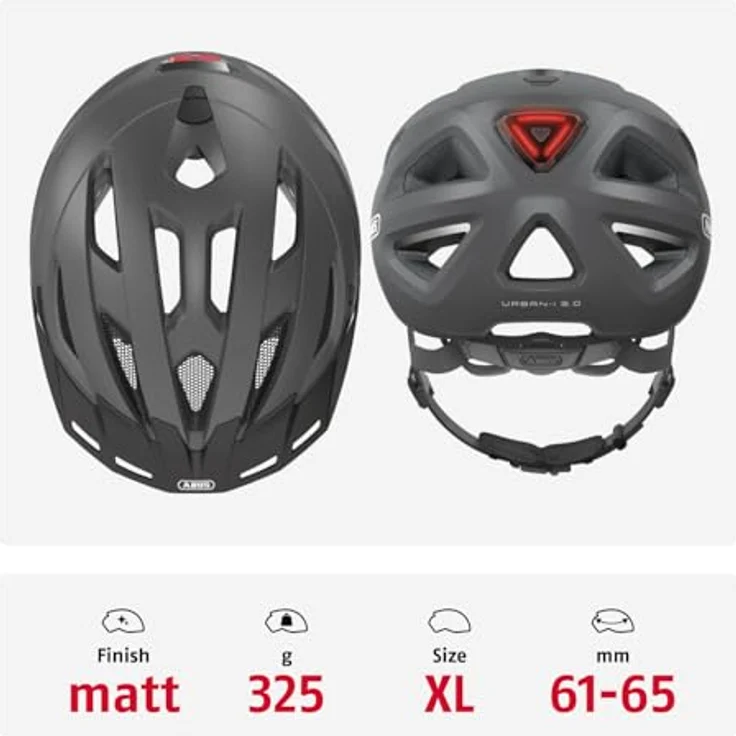 Abus Helm Urban-I 3. 0 - Titan 61 - 65 cm – Bild 4