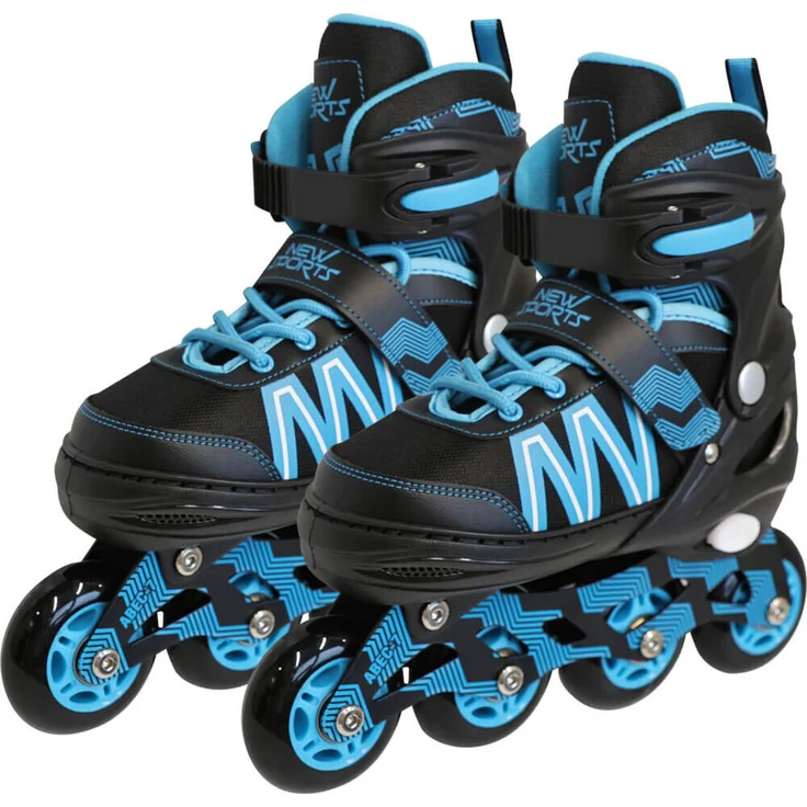 Vedes New Sports Inliner schwarz/blau ABEC 7 Gr. 31-34 mit verstellbarer Größe