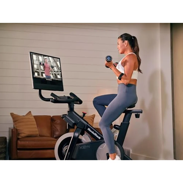 NordicTrack X24 Heimtrainer, Schwarz mit schwenkbarem 24" Touchscreen und iFIT-Unterstützung – Bild 3