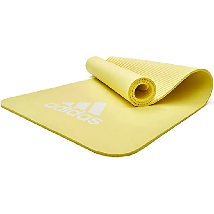 adidas Yoga-Matte - 7mm - Pulsgelb, umweltfreundlich mit gerippter Basis – Bild 5