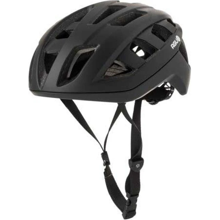 AGU Sleek Helm, In-Mold Fahrradhelm für Rennrad und Mountainbike, schwarz, Größe S/M (54-58 cm)