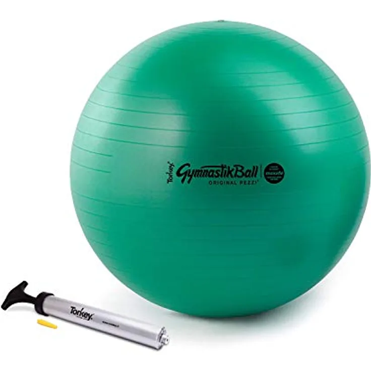 Pezzi Ball Maxafe 65 cm grün inkl. Original Pezziball-Pumpe Gymnastikball Sitzball