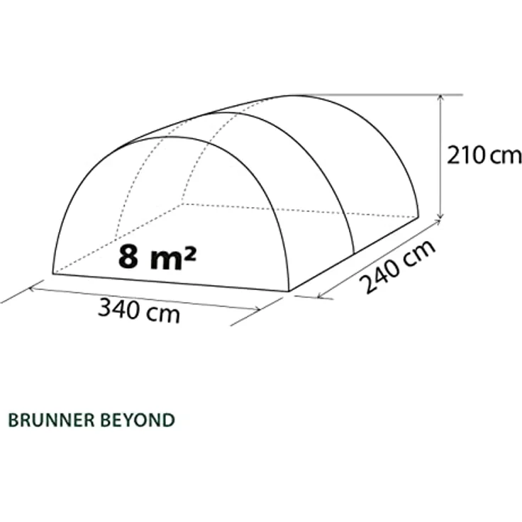Brunner Beyond, freistehendes Vorzelt für Campingbusse, 12 kg, einfache Montage, große Fenster mit Sichtschutz – Bild 6