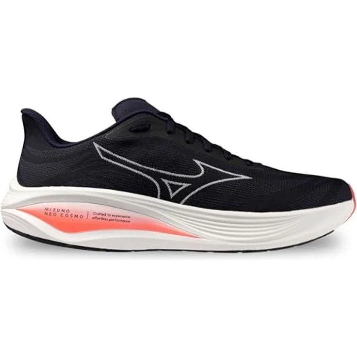 Mizuno Neo Cosmo, Laufschuh mit MIZUNO ENERZY-Dämpfung, Baritone Blue/Snow White/Striking Coral, Größe 44.5 – Bild 3