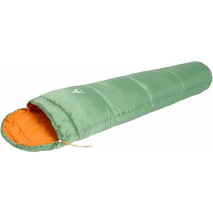 Mckinley Kinder JR. SoftActive 10 Mumienschlafsack, Polyester-Hohlfaserfüllung, leicht und kompakt, Green/Orange/Beige, 140L – Bild 2