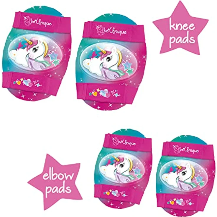 Mondo Einhorn Rollschuhe, verstellbar von Grösse 22 bis 29, mit Ellenbogen- und Knieschützer – Bild 5