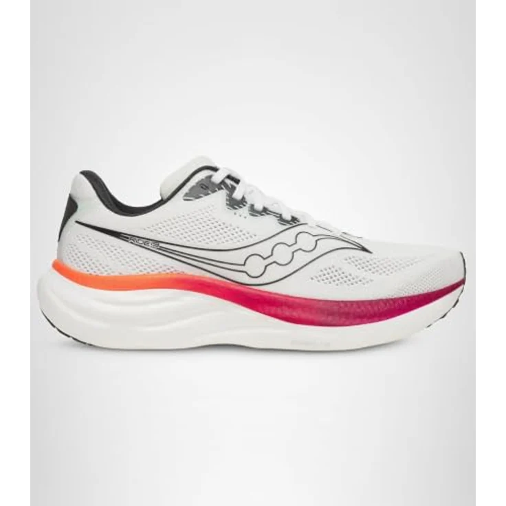 Saucony RIDE 19 Herren Laufschuhe, WHITE/CRIMSON, für Normalpronierer, atmungsaktives Mesh, PWRRUN+ Zwischensohle, 8 mm Sprengung – Bild 7