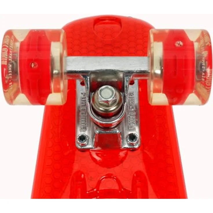 FunTomia 57cm Mini-Cruiser Skateboard mit LED Leuchtrollen, Aluminium Truck, ABEC-9 Kugellager und T-Tool – Bild 5
