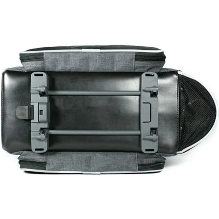 Haberland Flexibag Top Gepäckträgertasche, 20 l Volumen, schwarz, mit Reißverschlussfächern und Trinkflaschenfach, 40 x 24 x 22 cm – Bild 4