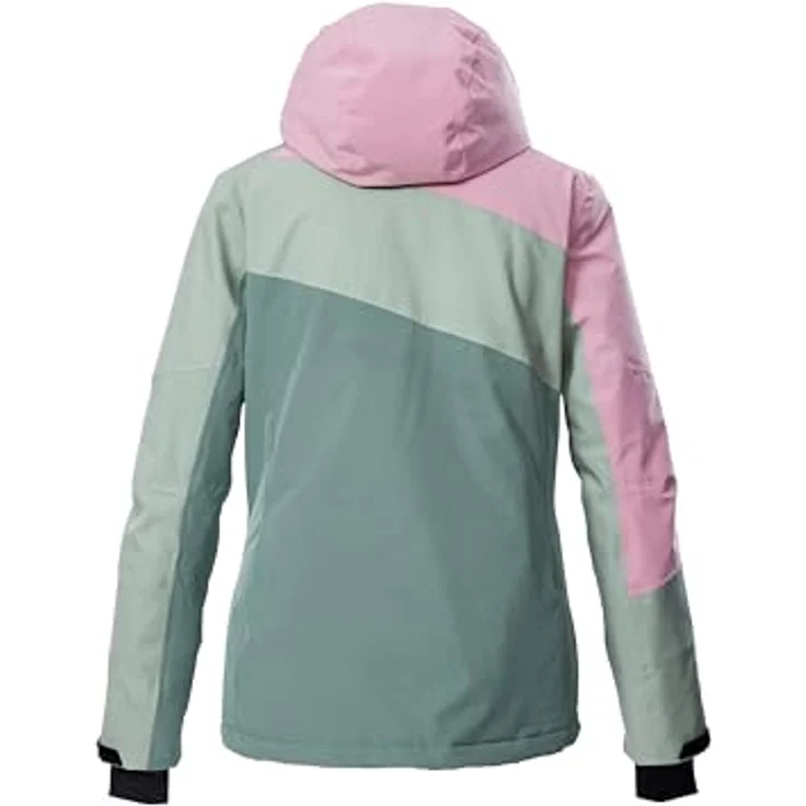 Killtec KSW 26 WMN SKI JCKT, Damen Skijacke mit Colourblock-Design, wind- und wasserdicht, mintgrün, Größe 44 – Bild 2