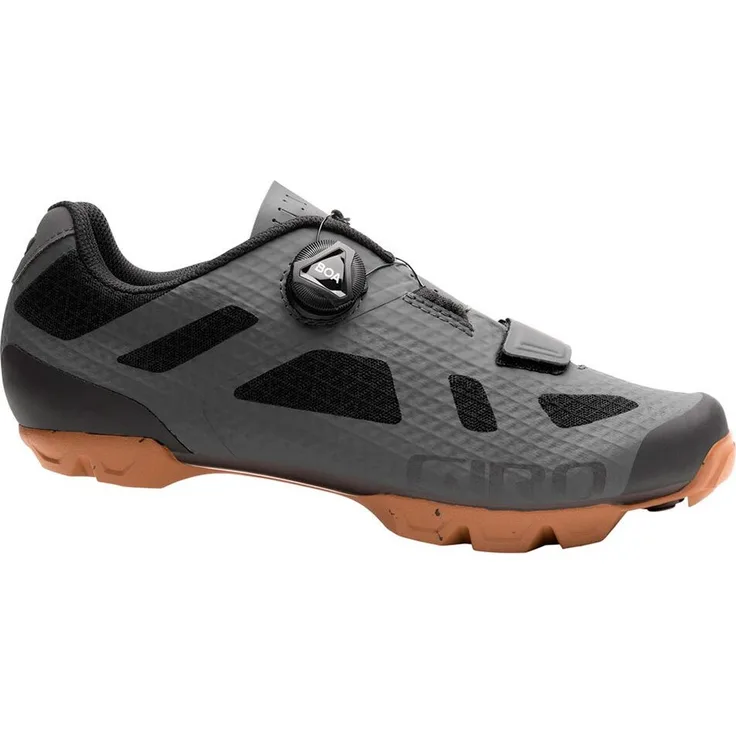 Giro Rincon MTB-Schuhe, atmungsaktives Synchwire-Obermaterial, Nylon-Verbundplatte, aggressive Gummisohle, grau, EU 45