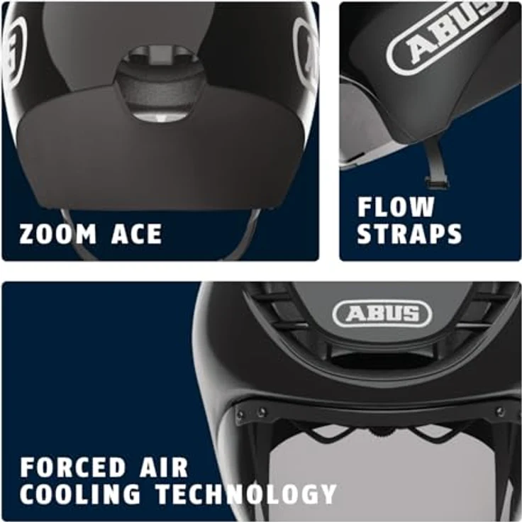 ABUS GameChanger TT 1.1, aerodynamischer Zeitfahrhelm für Triathlon und Zeitfahren, Schwarz, Größe S (51-55 cm) – Bild 4