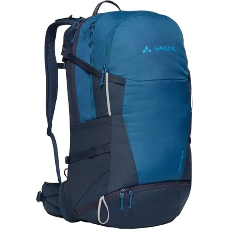 VAUDE Wizard 30+4, Multifunktionaler Wanderrucksack mit ErgoShape-Schultergurten und erweiterbarem Volumen, recyceltes Polyamid – Bild 1
