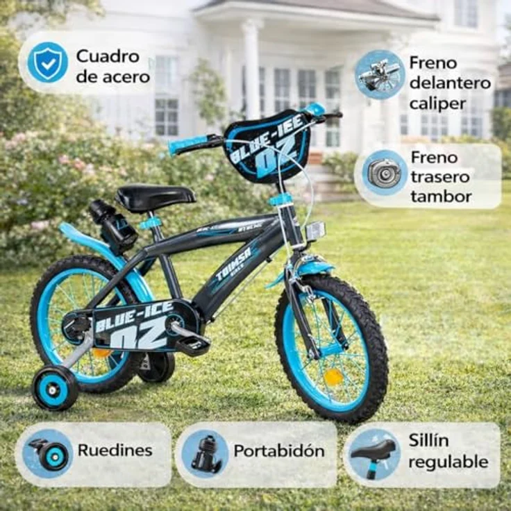 Toimsa Blue Ice Jungen - Fahrrad, 16 Zoll, Schwarz, Blau – Bild 6