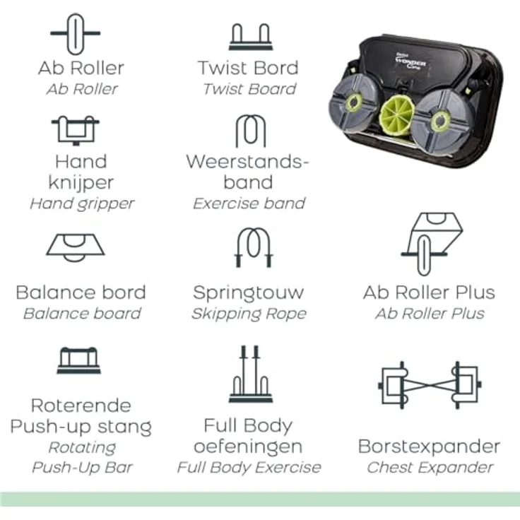 chi-enterprise Wonder Core Genius, Heimtrainer mit 10-in-1 Trainingsmöglichkeiten für Cardio- und Krafttraining – Bild 2