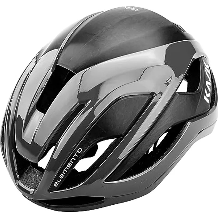 KASK Elemento Fahrradhelm, aerodynamischer Performance-Helm, schwarz, Größe M (52-58 cm)