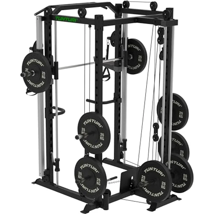Tunturi SM90 Kraftstation - Fitness-Homegym - Full Smith Machine - Kompakt - Inkl. kostenloser Fitness-App – Bild 2