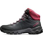 Mammut Nova Mid IV GTX, wasserdichter Wanderschuh aus Nubukleder mit GORE-TEX, flexibel und griffig, schwarz/rot