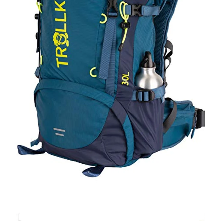 Trollkids Kinder Rucksack Trolltunga, Petrolgrün/Lime, 30L Wanderrucksack mit gepolstertem Rücken – Bild 4