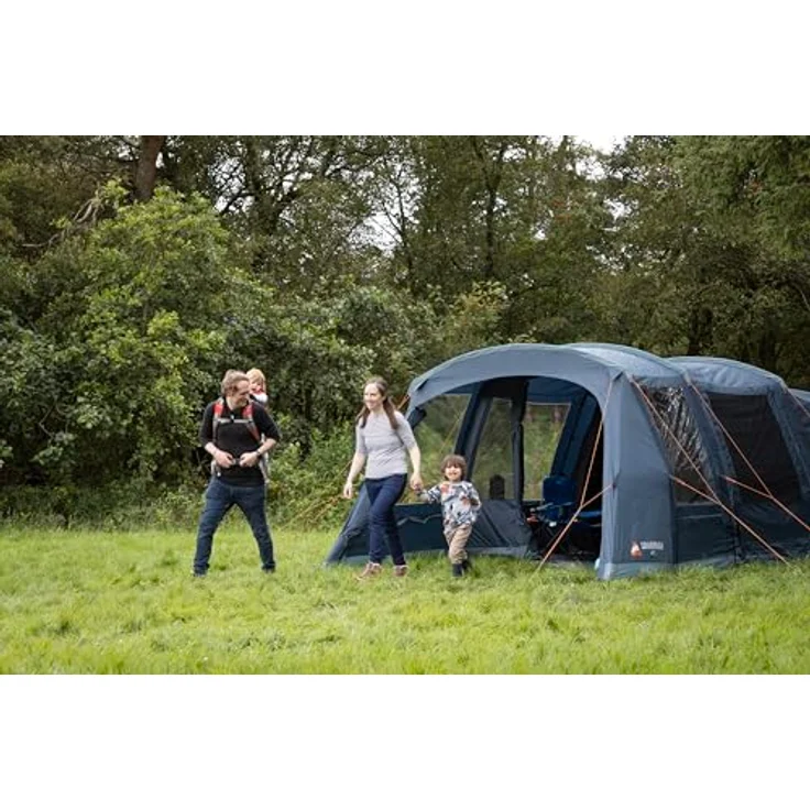 Vango Savannah 400, 4-Personen Zelt mit integriertem Vorzelt, 4000 mm Wassersäule, King Size Midnight Bedrooms, inkl. Zeltbodenschutz – Bild 8