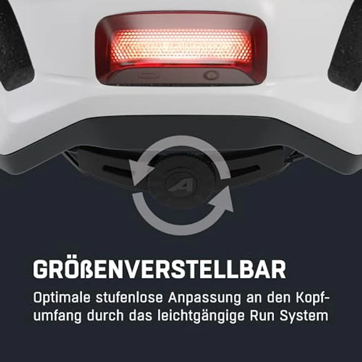 Alpina Paranus Urban, Fahrradhelm mit LED-Rücklicht und großer Belüftung, White Gloss – Bild 5