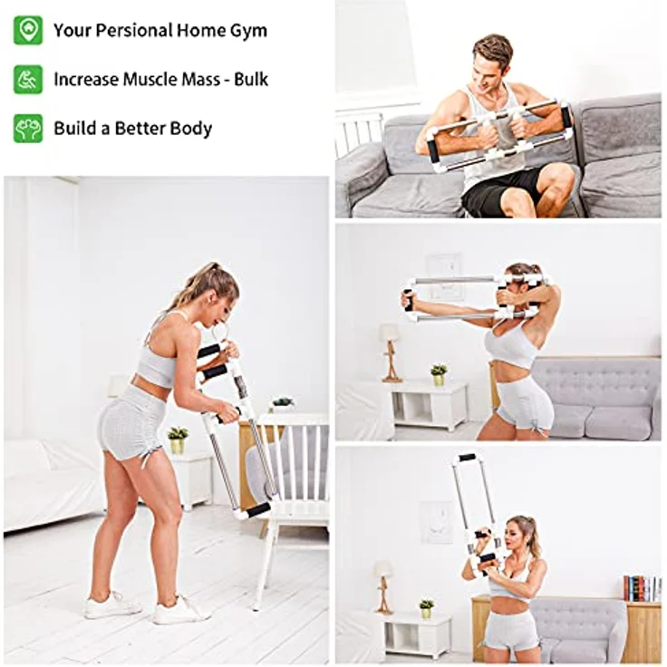 GOFITNESS Push Down Bar Brusttrainer Fitnessgerät für Zuhause - Krafttraining Sportgerät für Brustmuskeln, Arme, Schultern, Bauch, Rücken - Home Gym Equipment Brust Trainingsgerät für Zuhause – Bild 2