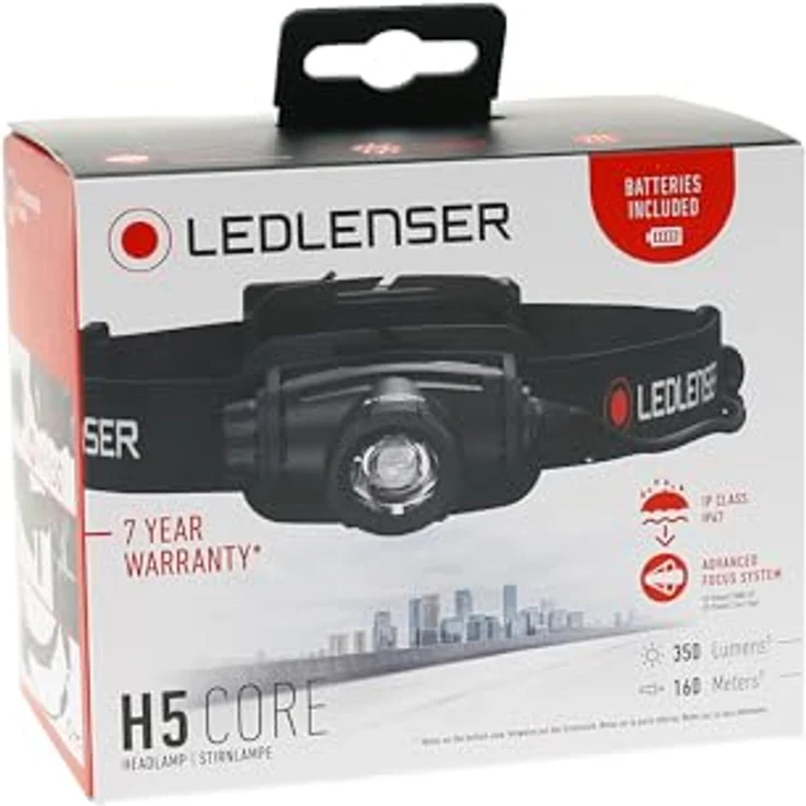 Ledlenser H5 Core, kompakte Stirnlampe mit 350 lm Lichtleistung, bis zu 20 Stunden Batterielaufzeit, hoher Staub- und Wasserschutz – Bild 9