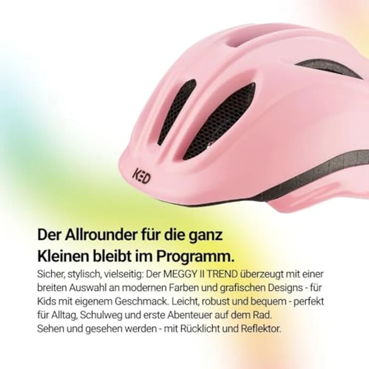 KED Kids Youth Meggy III Trend Fahrradhelm, Flamingo Pink, S (46-51cm) - Made in Germany, MAX Shell-Technologie, Verstellbares System, Insektenschutznetz – Bild 6