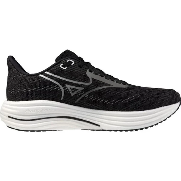 Mizuno WAVE RIDER 29, Herren Laufschuhe mit optimaler Dämpfung, Schwarz-Grau