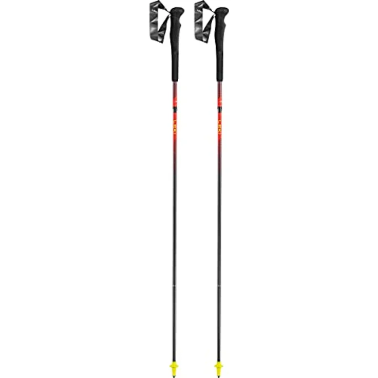 LEKI Neotrail FX.One Superlite Trailrunningstöcke, Carbon 4-teilig faltbar, Bright red-Neonyellow-Natural, 130CM – Bild 1
