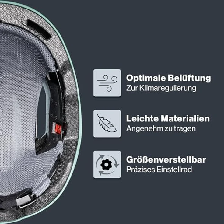 Uvex Urban Planet Helm, mit Hardshell Technologie, City Jade matt, Größe 58-61 cm – Bild 3