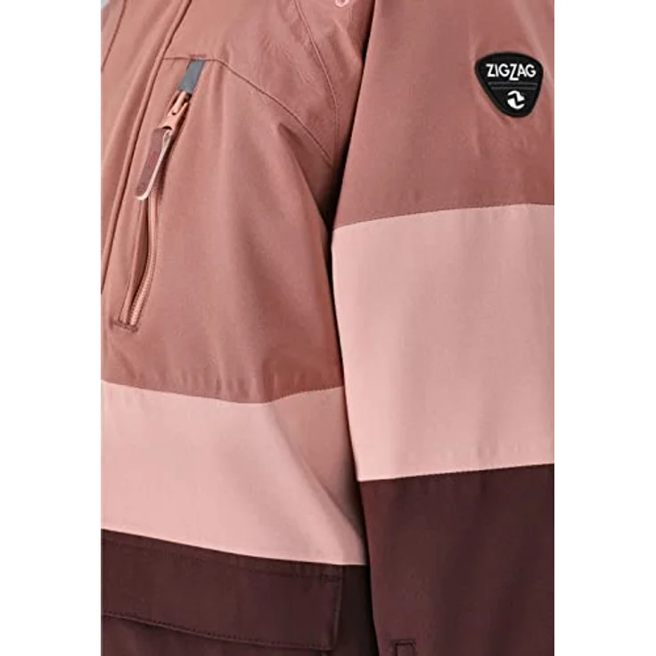 ZIGZAG Skijacke Taylora, wind- und wasserdicht mit TPU-Membran, reflektierend, pink-rosa, Größe 116 – Bild 4