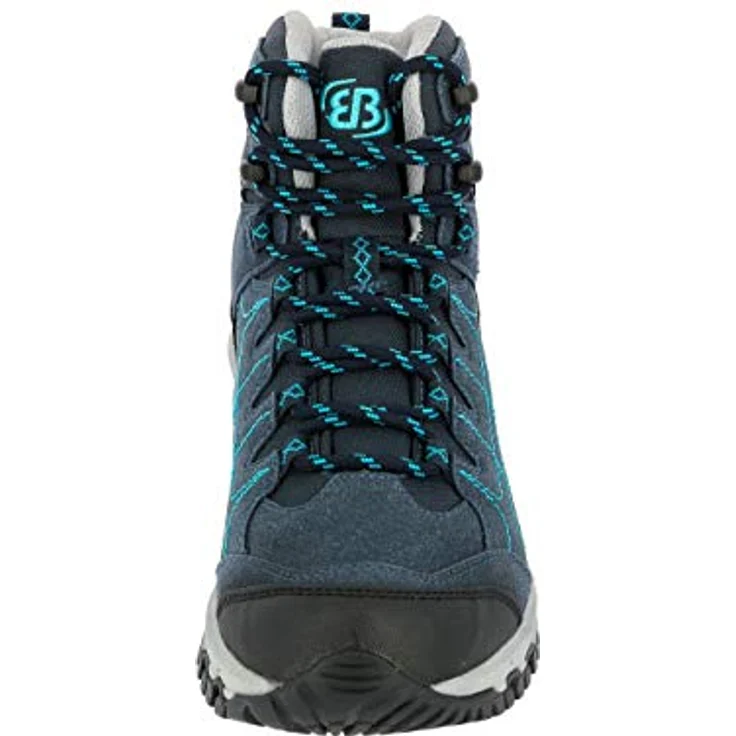 Brütting Damen Wanderschuhe Stiefel aus hochwertigem Leder, normalweite, flach, Schnürverschluss, Größe 40, blau – Bild 3