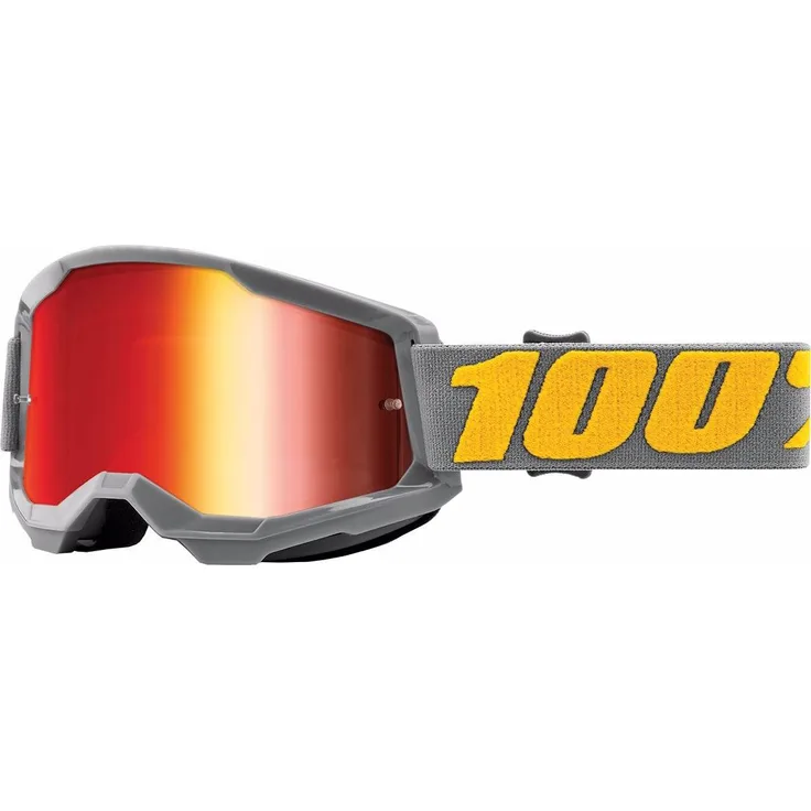 100%, Strata Gen. 2 Skibrille mit verspiegelter Antibeschlaglinse und VLT 38%, schwarz