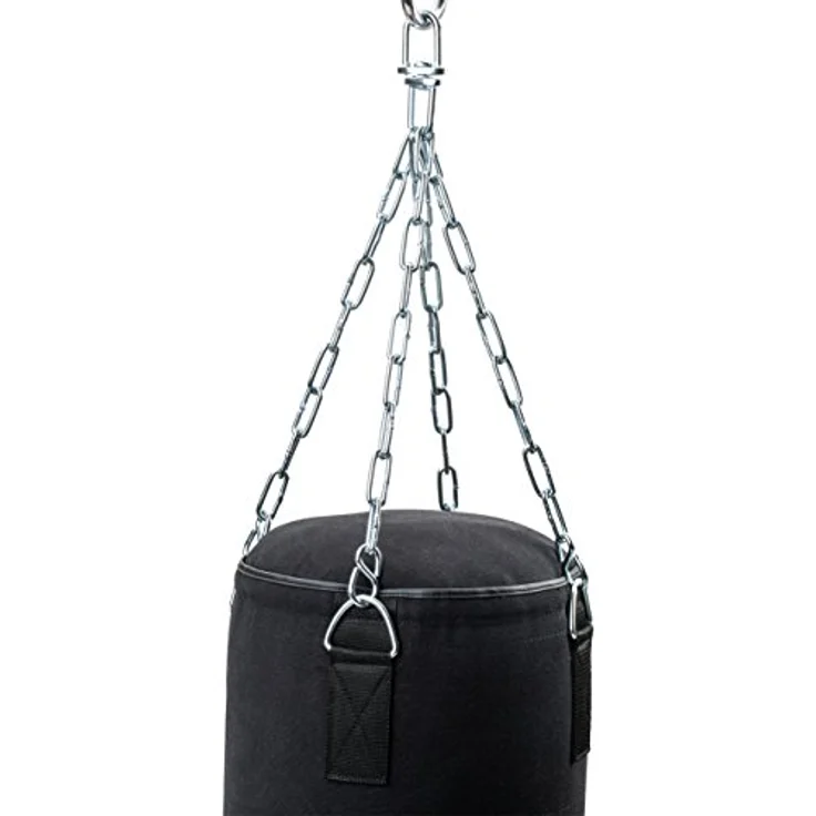 Bad Company Boxsack 100 x 30 cm, gefüllt, inkl. Vierpunkt Stahlkette, reißfestes Canvas für Boxtraining – Bild 3