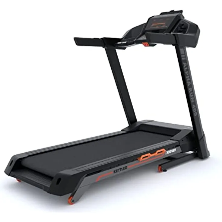 KETTLER Alpha Run 400 Laufband, bis 20 km/h Geschwindigkeit und 12% Steigung, Motorleistung (PS) 3, Bluetooth für Brustgurt oder Kinomap App, 32 Trainingsprogramme