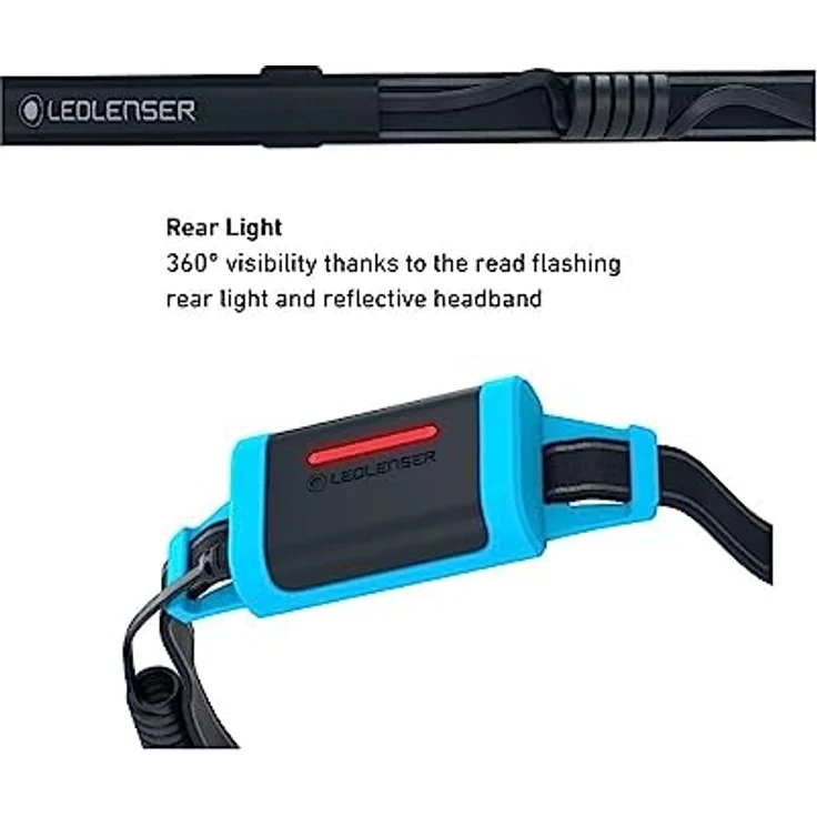 Ledlenser NEO5R, aufladbare Laufsport-Stirnlampe mit 600 lm, blau – Bild 4