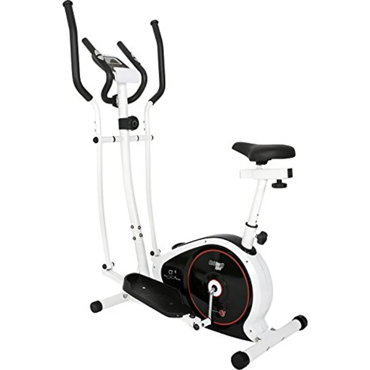 Christopeit Sport Crosstrainer CT 4 mit Sitz, Cross- und Heimtrainer 2 in 1 – schwarz/weiß – ca. L 111 x B 66 x H 152 cm – Bild 3