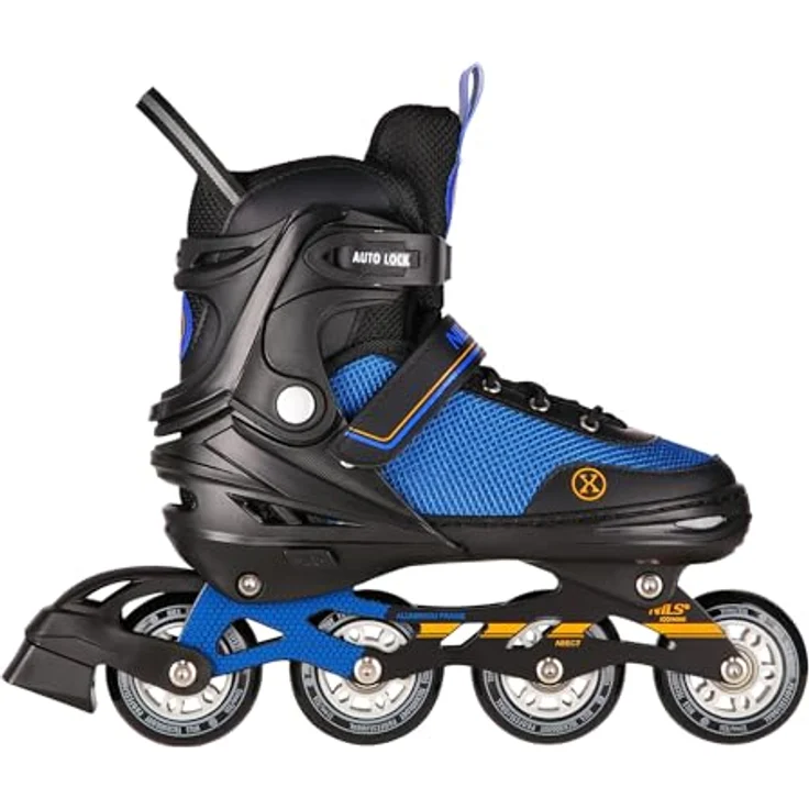 Nils Extreme Schlittschuhe 2in1 NH18190 schwarz pom, 5-fach größenverstellbar, ABEC7 Lager – Bild 8