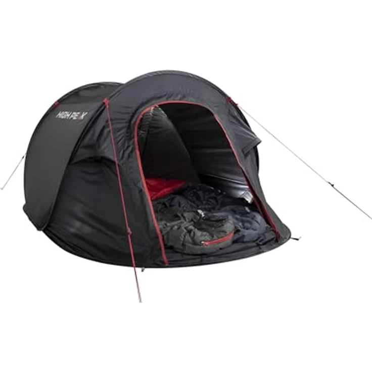 High Peak Wurfzelt Vision 2, Pop Up Zelt für 2 Personen, Festivalzelt freistehend, super leichtes Schnellöffnungs-Wurfzelt, 2000 mm wasserdicht, Ventilationssystem, Moskitoschutz – Bild 7