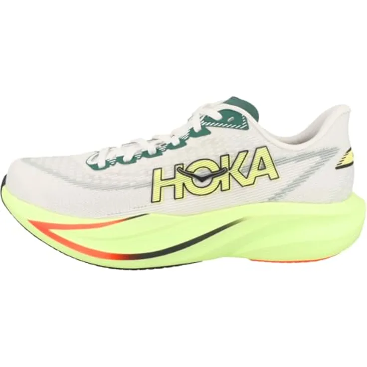 Hoka One One Mach 7 Frost, Laufschuh für Herren mit reaktionsfreudiger Dämpfung, Grau/Neon Yuzu, Größe 42