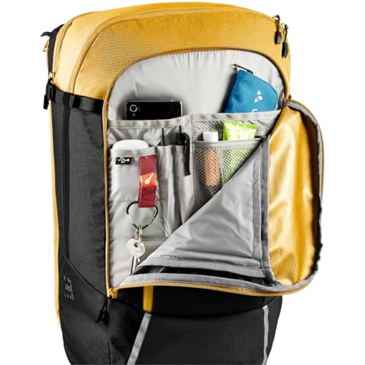 Vaude Cycle 28, Velotasche/Gepäckträgertasche mit Rucksackfunktion, 28 l, gepolstertes Laptopfach, reflektierende Elemente – Bild 6