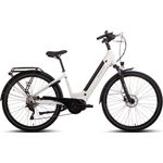 SAXONETTE E-Bike Premium Sport, 10 Gang, Kettenschaltung, Mittelmotor, 522 Wh Akku, Pedelec, Elektrofahrrad, Trekkingrad (Rahmenhöhe 50, Weiss)