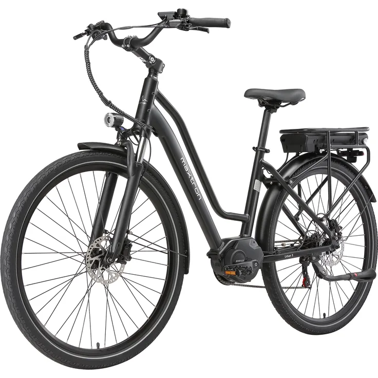 Maxtron Urban 8 Damen E-Bike, 28 Zoll, 250W Mittelmotor mit 70Nm Drehmoment, 36V 12,8Ah Akku, Tiefeinsteiger Rahmen, hydraulische Scheibenbremsen
