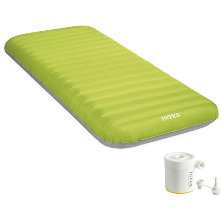 Intex Premaire Dura-Beam Campingmatte mit USB150, aufgeblasene Größe: 76 cm x 1,91 m x 17 cm, blau