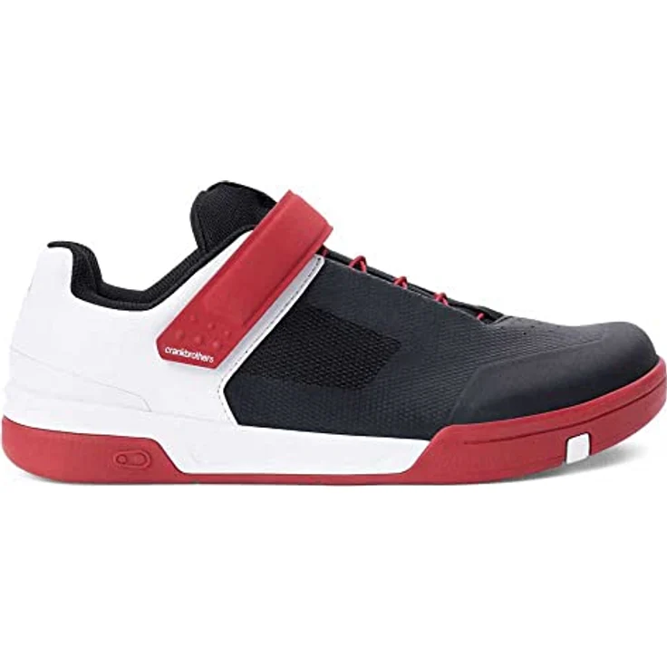 Crankbrothers Stamp Speedlace MTB Schuhe, innovatives Schnellschnürsystem, robustes Design, Schwarz Weiß Rot, Größe 47 – Bild 3